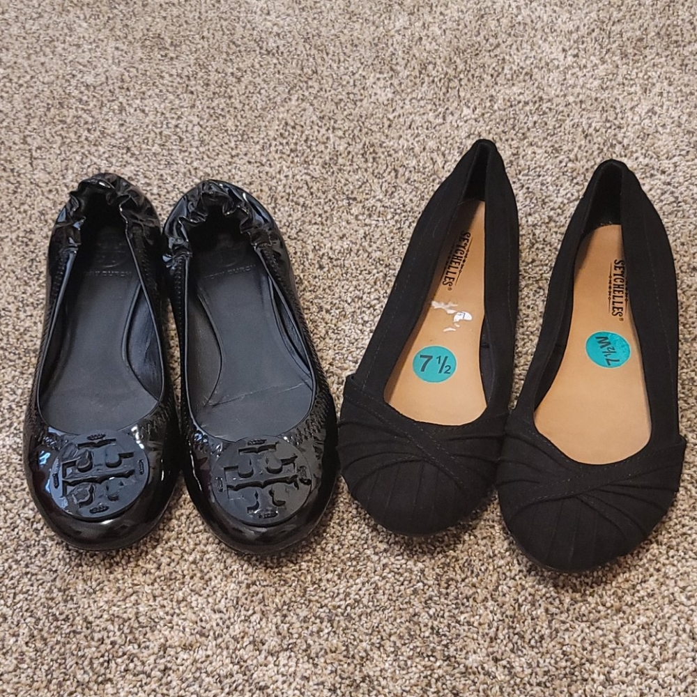 2 pairs of flats Tory Burch & Setcheless